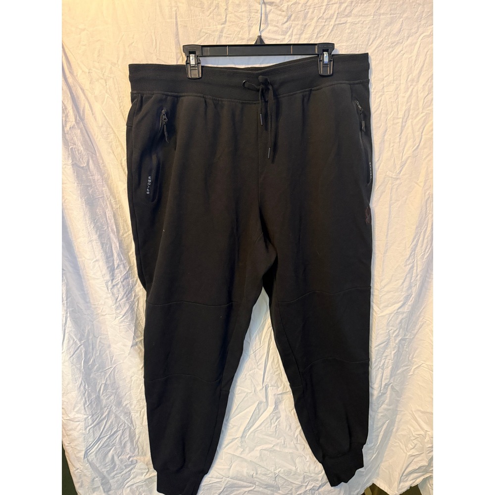 Spyder Active Mens Black Fleece Joggers Tapered Sweatpants XXL